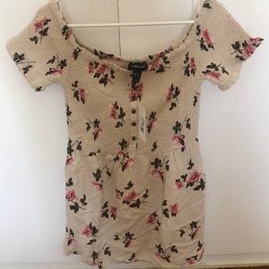 Summer off the shoulder dress.